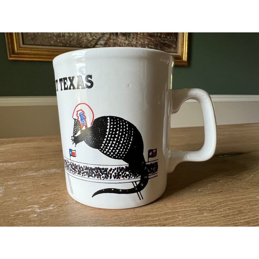 Nowhere Else But Texas Football Armadillo Coffee Mug Cup Drinkware by Kiln Craft